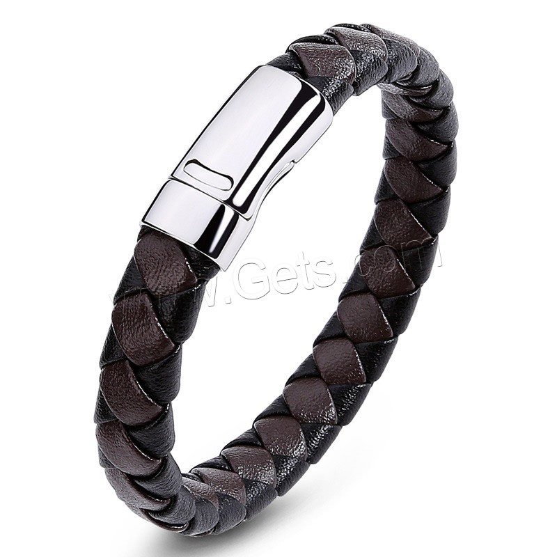 PU Leather Bracelet, with Stainless Steel, different size for choice & for man, more colors for choice, Sold By Strand
