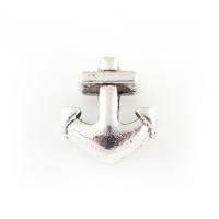 Zinc Alloy European Beads, Anchor, platinum color plated, without troll, lead & cadmium free Approx 5mm 