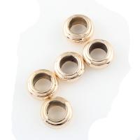 Zinc Alloy Large Hole Beads, Drum, gold color plated Approx 7mm 