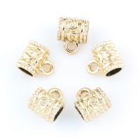 Zinc Alloy Bail Beads, Tube, gold color plated, with rhinestone Approx 1.5-5mm 