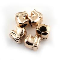 Zinc Alloy European Beads, Elephant, gold color plated, without troll Approx 5mm 