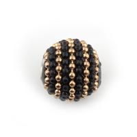 Zinklegierung Perle, mit Harz, rund, plattiert, 13x14x14mm, Bohrung:ca. 1.5mm, verkauft von PC