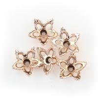 Zinc Alloy Bead Caps, Flower, rose gold color plated Approx 1.5mm 