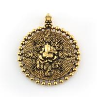 Zinc Alloy Jewelry Pendants, antique gold color plated Approx 3mm 