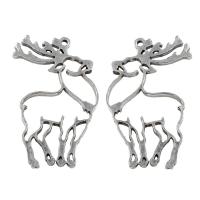 Zinc Alloy Animal Pendants, Deer, antique silver color plated Approx 1.5mm 
