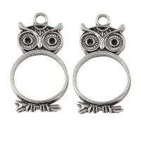Zinc Alloy Animal Pendants, Owl, antique silver color plated Approx 2.5mm 