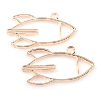 Vehicle Shaped Zinc Alloy Pendants, Airplane, rose gold color plated Approx 1.5mm 