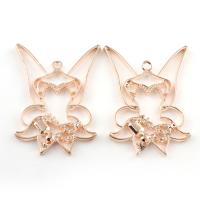 Zinc Alloy Jewelry Pendants, rose gold color plated Approx 1.5mm 