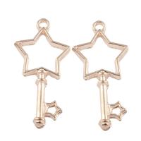 Zinc Alloy Key Pendants, rose gold color plated Approx 1mm 