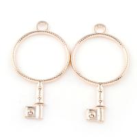 Zinc Alloy Key Pendants, rose gold color plated Approx 1.5mm 