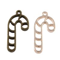 Zinc Alloy Christmas Pendants, Christmas Candy Cane, plated Approx 1mm 