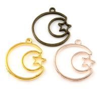 Zinc Alloy Jewelry Pendants, Moon and Star, plated Approx 1mm 