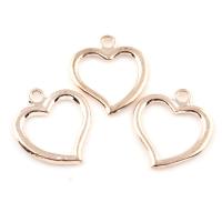 Zinc Alloy Heart Pendants, rose gold color plated Approx 1.5mm 