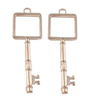 Zinc Alloy Key Pendants, rose gold color plated Approx 2.5mm 