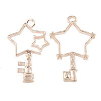 Zinc Alloy Key Pendants, rose gold color plated Approx 2mm 