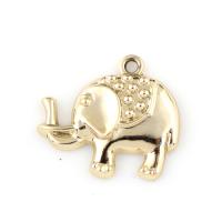 Подвески из цинкового сплава в форме животных, цинковый сплав, Слон, плакирован золотом отверстие:Приблизительно 1.5mm, 20ПК/сумка, продается сумка