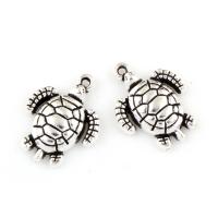 Zinc Alloy Animal Pendants, Turtle, antique silver color plated Approx 1.5mm 