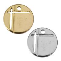 Brass Jewelry Pendants, Flat Round, plated Approx 1mm 