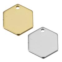 Brass Jewelry Pendants, Hexagon, plated Approx 1mm 