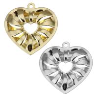 Brass Heart Pendants, plated Approx 1.5mm 