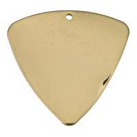 Brass Jewelry Pendants, Triangle, real gold plated Approx 1mm 