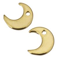 Brass Jewelry Pendants, Moon, real gold plated Approx 1mm 