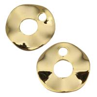 Colgantes de la joyería de cobre amarillo, metal, Donut, chapado en oro real, 9x1mm, agujero:aproximado 1mm, Vendido por UD