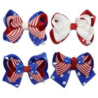 Alligator Hair Clip, Cloth, with Stainless Steel, Bowknot, for children 