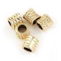 Zinc Alloy European Beads, Tube, gold color plated, without troll Approx 4.5mm 