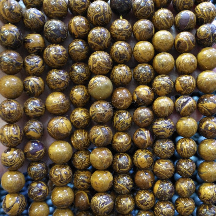 Picture Jasper Beads, different size for choice, Length:Approx 15 Inch, Sold By Strand