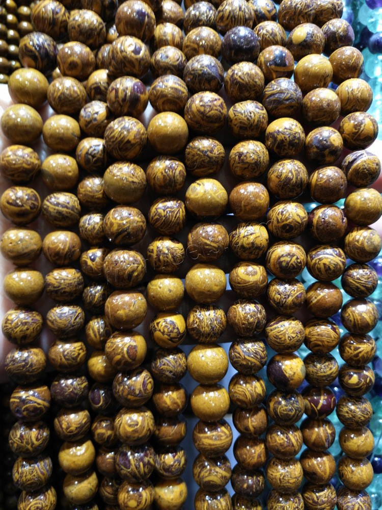 Picture Jasper Beads, different size for choice, Length:Approx 15 Inch, Sold By Strand
