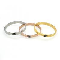 Stainless Steel Bangle, plated, for woman & with rhinestone 8mm, Inner Approx 64mm 