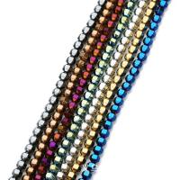 Farbige Magnetische Hämatit Perlen, facettierte, keine, 4x4mm, Bohrung:ca. 2mm, Länge:ca. 15 ZollInch, ca. 95PCs/Strang, verkauft von Strang