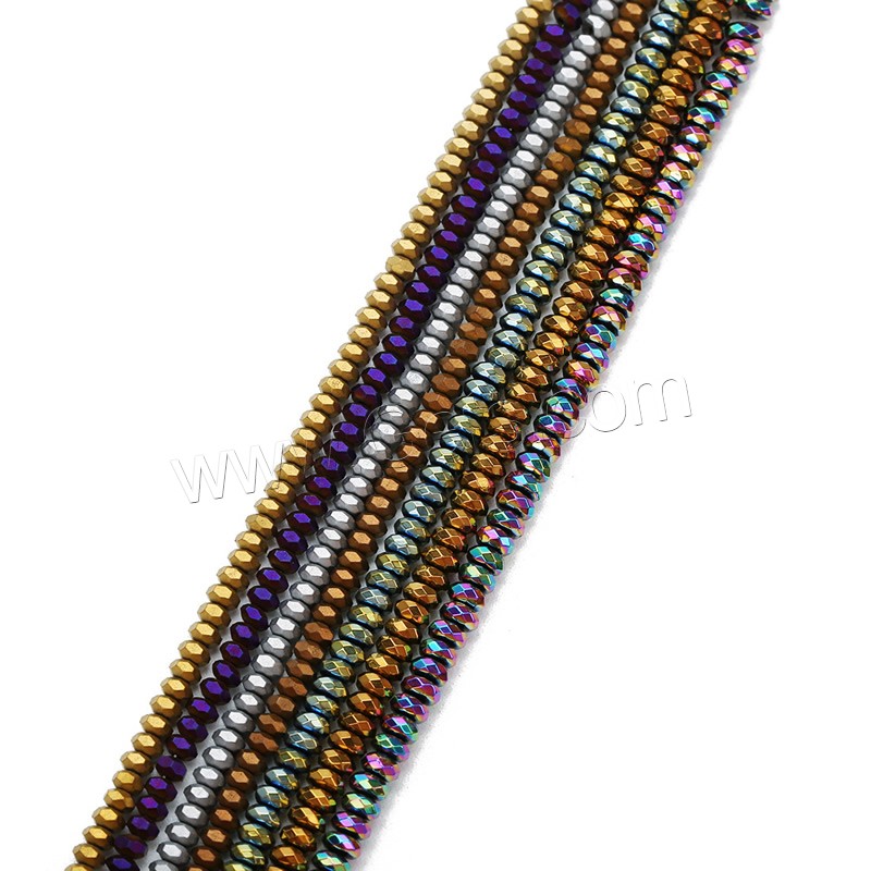 Бусины разноцветные магнитных гематит, Счеты, разный размер для выбора & граненый, Много цветов для выбора, отверстие:Приблизительно 1.5mm, длина:Приблизительно 15 дюймовый, продается Strand