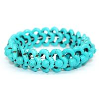 Turquoise Bracelets, Natural Turquoise, with Elastic Thread, elastic & Unisex & radiation protection Approx 8 Inch 