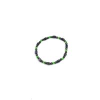 Hématite bracelet, avec Pierre naturelle & fil en cristal, élastique & unisexe Environ 8 pouce, Vendu par brin
