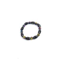 Hematite Bracelet, with Crystal Thread, elastic & Unisex & anti-fatigue Approx 8 Inch 