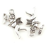 Character Shaped Zinc Alloy Pendants, Angel, antique silver color plated, lead & cadmium free Approx 2mm 