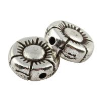 Zinc Alloy Jewelry Beads, Flat Round, antique silver color plated, lead & cadmium free Approx 1mm 