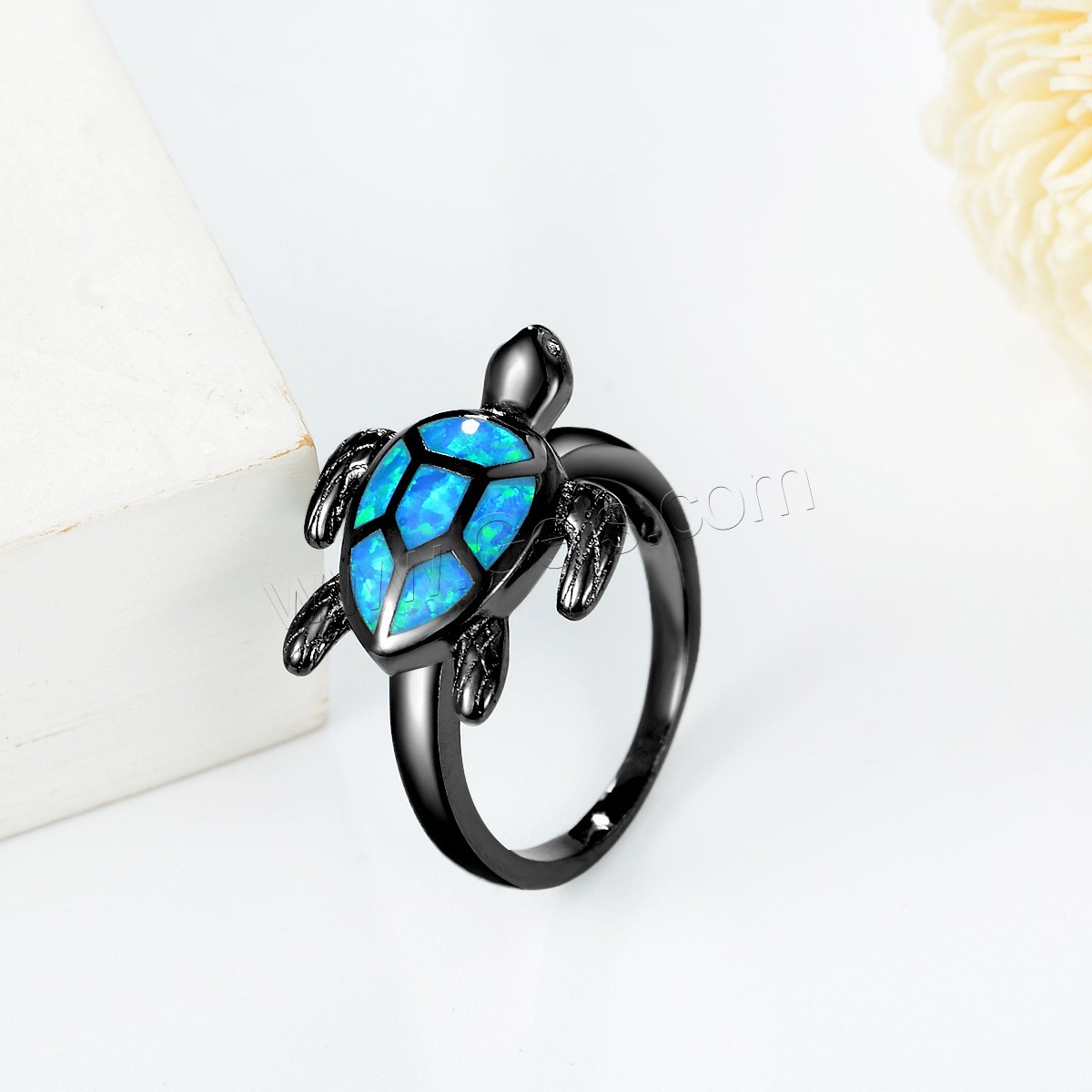 metal anillo, con Ópalo, chapado, diverso tamaño para la opción & para mujer, más colores para la opción, 18x21mm, Vendido por UD