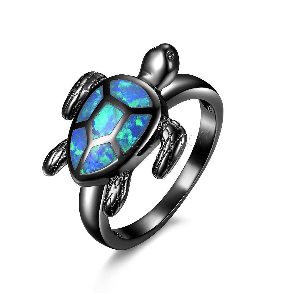 metal anillo, con Ópalo, chapado, diverso tamaño para la opción & para mujer, más colores para la opción, 18x21mm, Vendido por UD