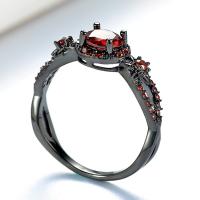 Латунное кольцо с стразами, Латунь, золотой черный покрытием, разный размер для выбора & Женский & со стразами, Много цветов для выбора, продается PC