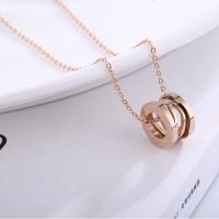 Stainless Steel Jewelry Necklace, with 3.1inch extender chain, rose gold color plated, oval chain & for woman Approx 16.1 Inch 
