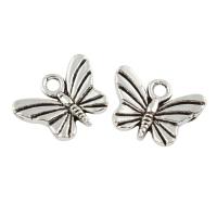 Zinc Alloy Animal Pendants, Butterfly, antique silver color plated, lead & cadmium free Approx 1.5mm 