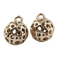 Zinc Alloy Hollow Pendants, Round, gold color plated, lead & cadmium free Approx 2.5mm 