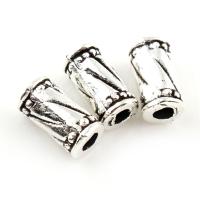 Zinc Alloy Jewelry Beads, Column, antique silver color plated, lead & cadmium free Approx 2mm 