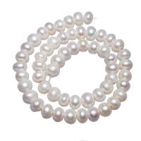 Potato Cultured Freshwater Pearl Beads, natural, white, 9-10mm Approx 2mm .5 Inch 