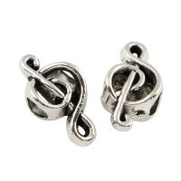 Zinc Alloy Jewelry Beads, Music Note, antique silver color plated, lead & cadmium free Approx 4.5mm, Approx 