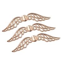 Alliage de zinc Ange Perles Wing, forme d'aile, Plaqué de couleur d'or rose, sans plomb et cadmium Environ 1.5mm Vendu par sac