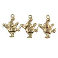 Character Shaped Zinc Alloy Pendants, clown, gold color plated, lead & cadmium free Approx 2mm 